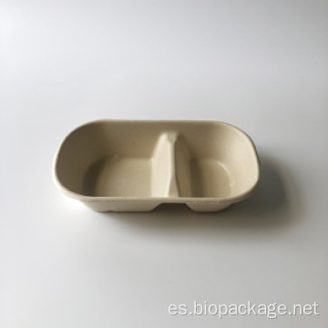 Contenedor de tapa de 2-dividas de 850 ml